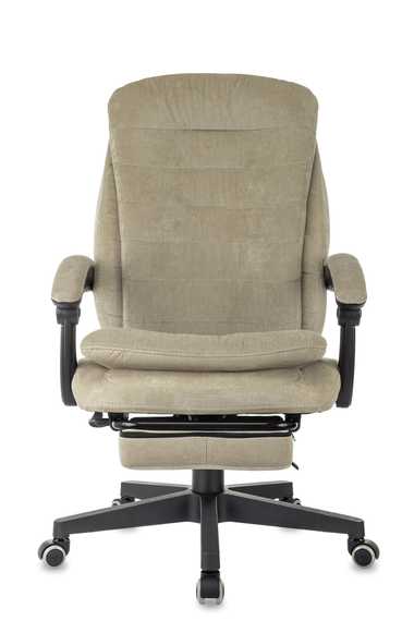 Кресло руководителя Бюрократ T-9950MSG-F Fabric песочный Light-21 крестов. пластик подст.для ног