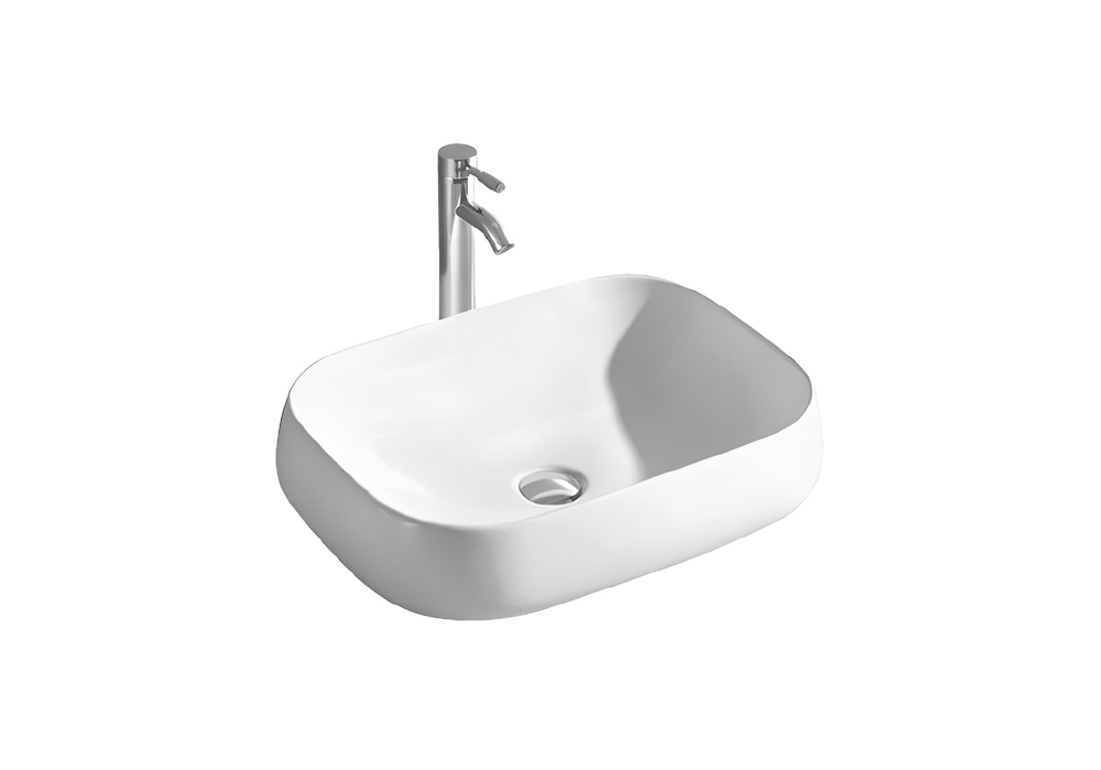 Раковина накладная для установки на столешницу AQUATEK AQ5526-MW 560*420*140, матовый белый