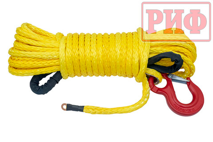 Трос для лебёдки синтетический 13 мм/23 м (готовый) РИФ