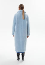 Шуба меховая, голубой