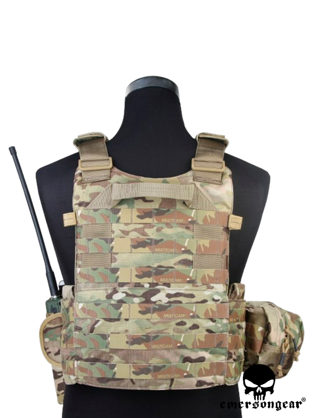 Бронежилет EmersonGear LBT6094A Style Plate Carrier w 3 pouches (EM7440H). Мультикам