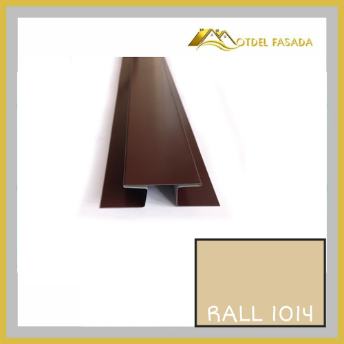 Стыковочный профиль для сайдинга сложный 75мм RALL 1014-Слоновая кость 2м