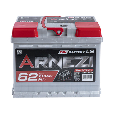 Аккумулятор ARNEZI DIN SMF 62 А/ч прямой L+ 242x175x190 L2 EN 610 А
