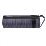 Пенал - тубус Alingar, ткань, 2 молнии, петля, 70 х 200 мм, "Джинс", ассорти (темно-серая джинсовая ткань)