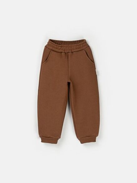 Джоггеры оверсайз "Каштан" с карманами утепленные