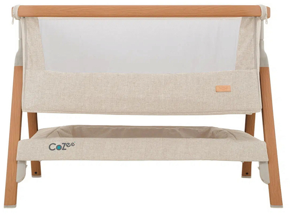 Колыбель приставная Tutti Bambini CoZee c колёсами GTD Scandinavian Walnut/Ecru