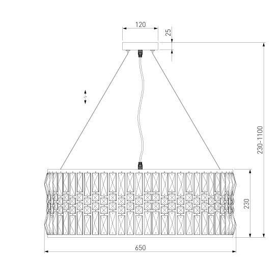10125/8 / подвесной светильник / золото/прозрачный хрусталь Strotskis