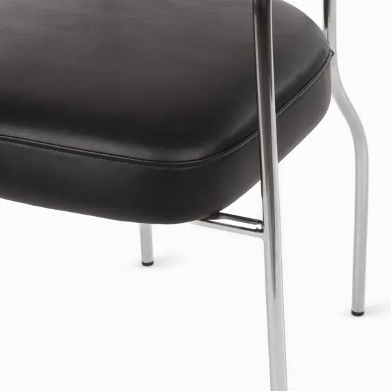 Стул с подлокотниками Rider, черная экокожа