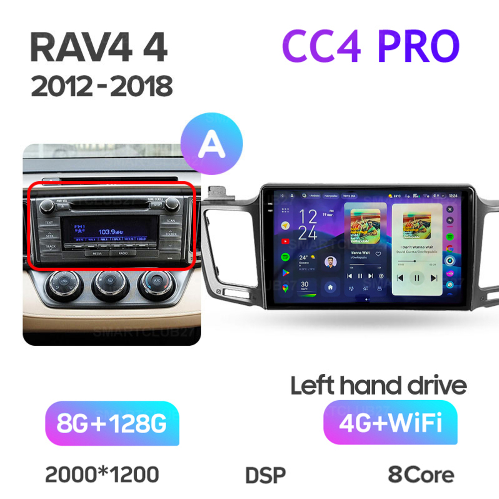 Teyes CC4 Pro 10,2" для Toyota RAV4 2012-2018