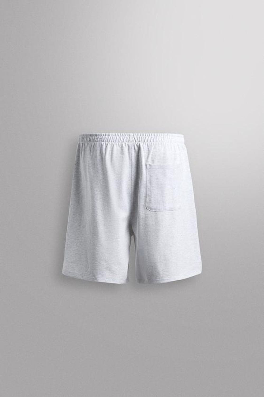 ZARA ДЖОГГЕРЫ-ШОРТЫ ИЗ ХЛОПКА, СЕРЫЙ МЕЛАНЖ