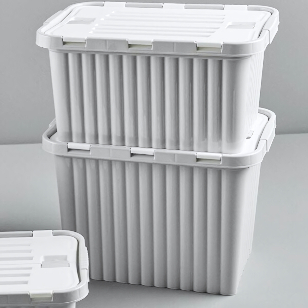 Ящик для хранения со створками "CПЛИТ" 26 лт 296x435x300 светло-серый