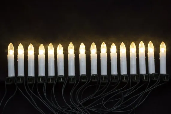 Электрическая гирлянда Свечи на прищепке, 16шт. (11.5G.16.7)