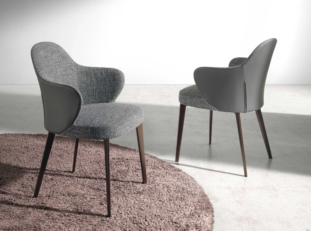 Обеденный стул 4102/A204 обитый тканью и экокожей