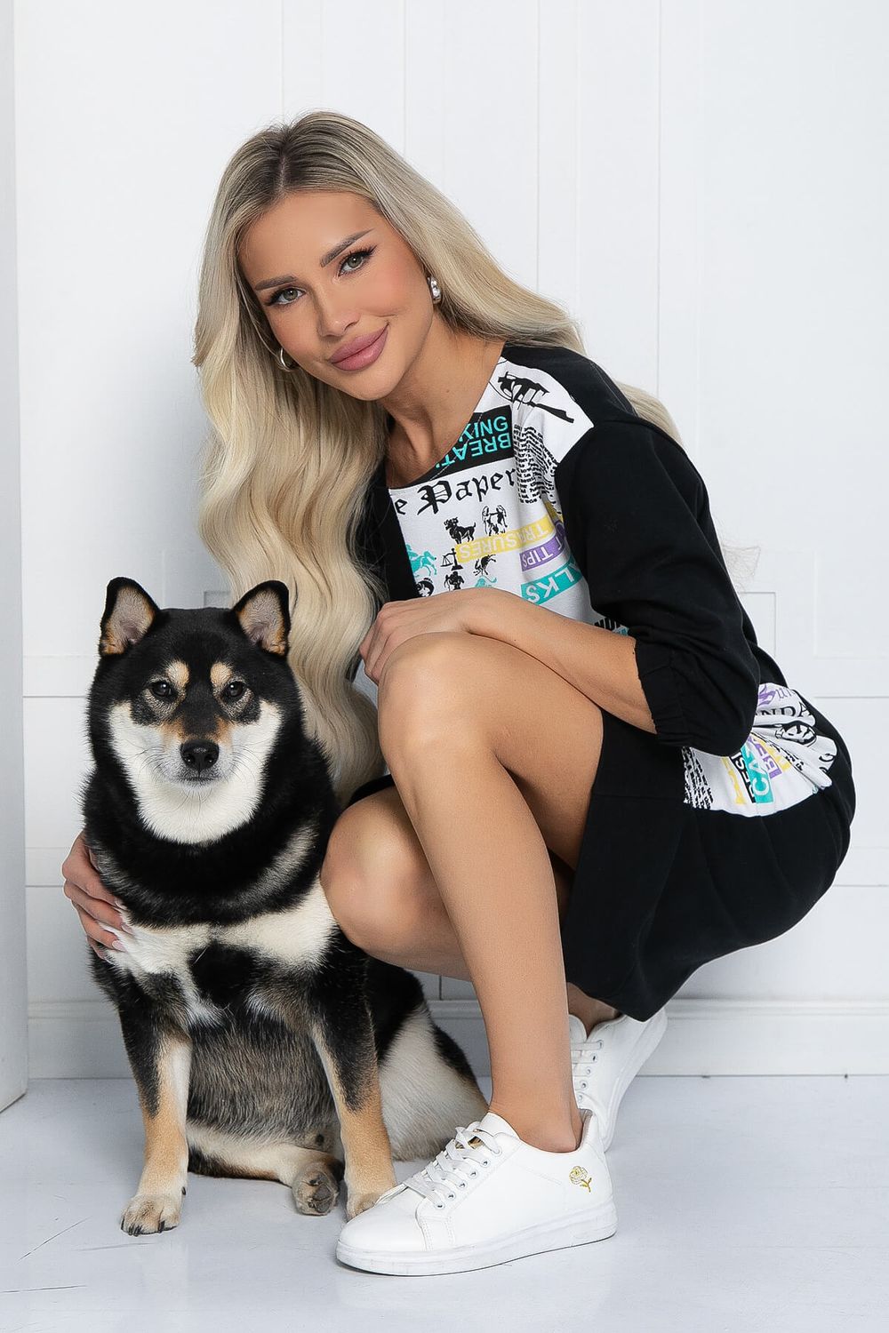 Платье Графика (черно-белое) П12422-44 LT Collection