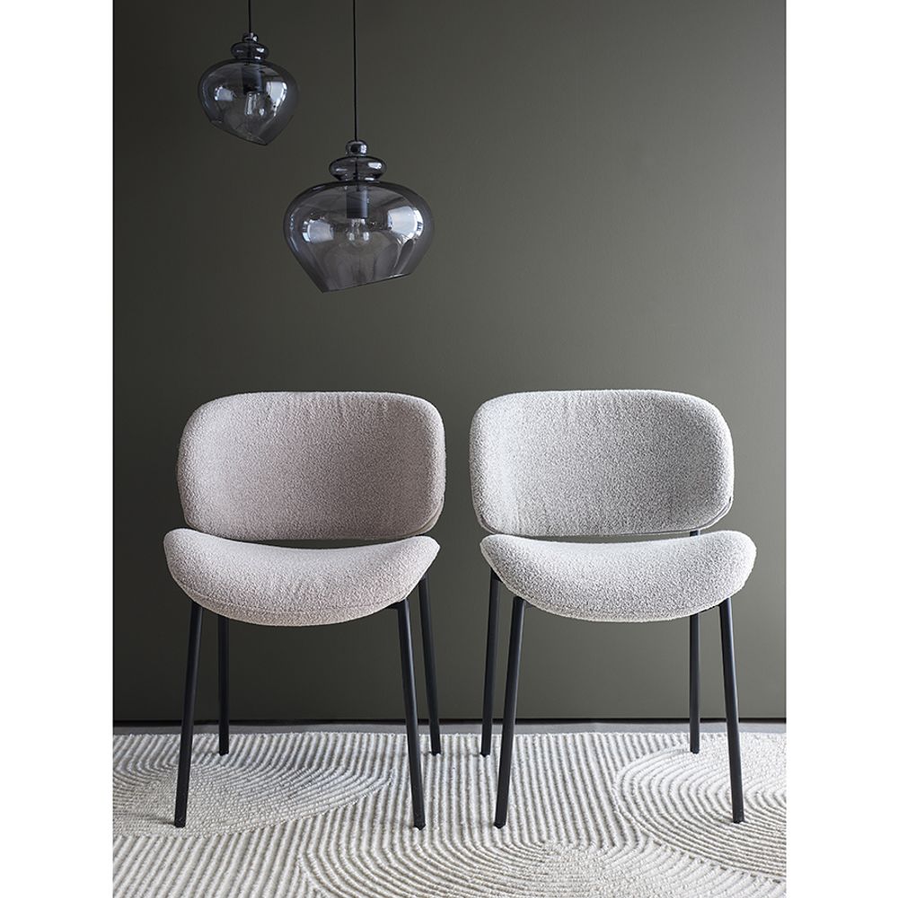 Стул Embrace, букле, светло-серый