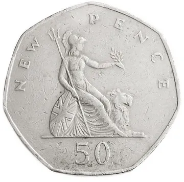 50 пенсов 1980 Великобритания