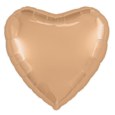 Р  19"/48 см Сердце Персиковый пух, фольгированный шар