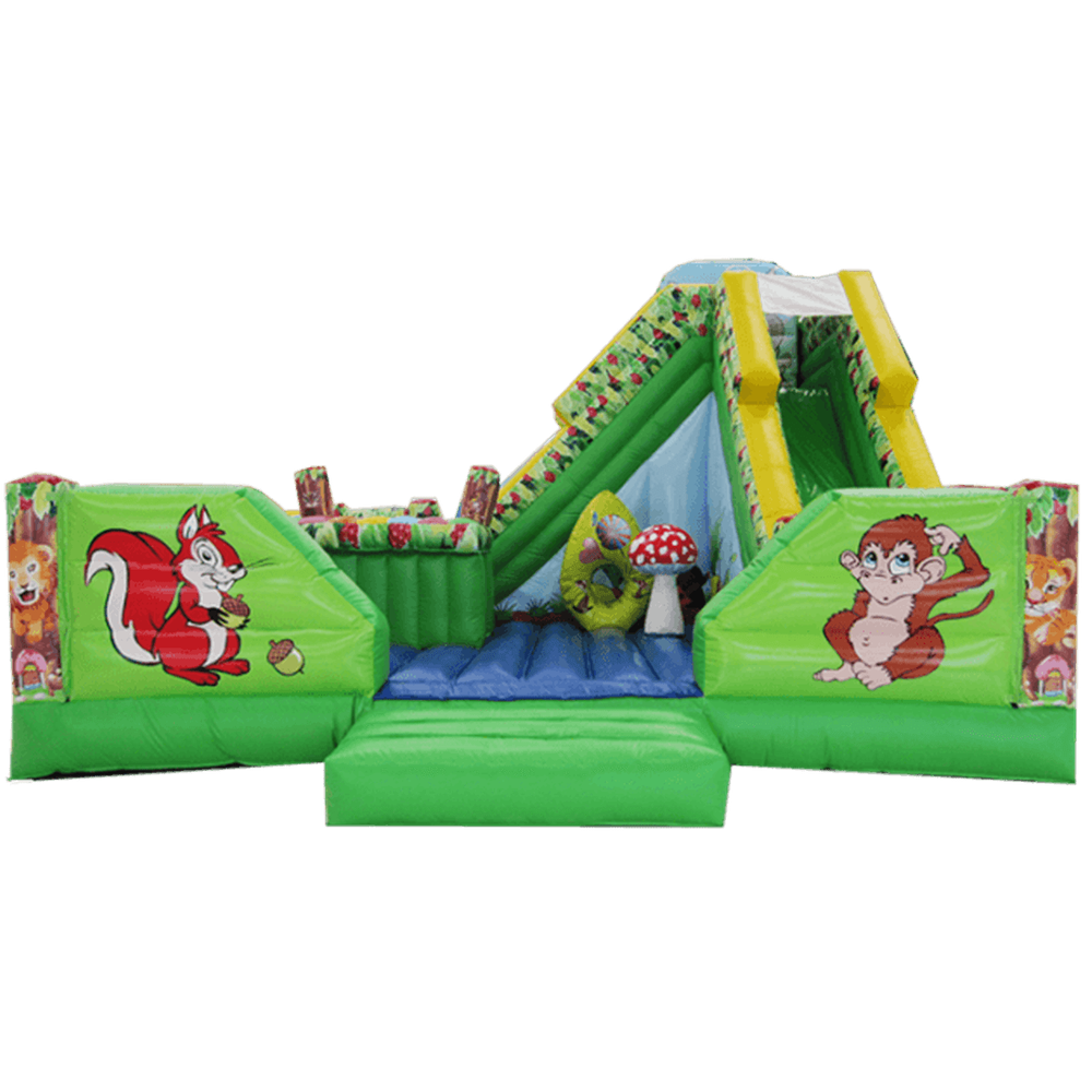 Коммерческий надувной батут-горка "Райский лес"