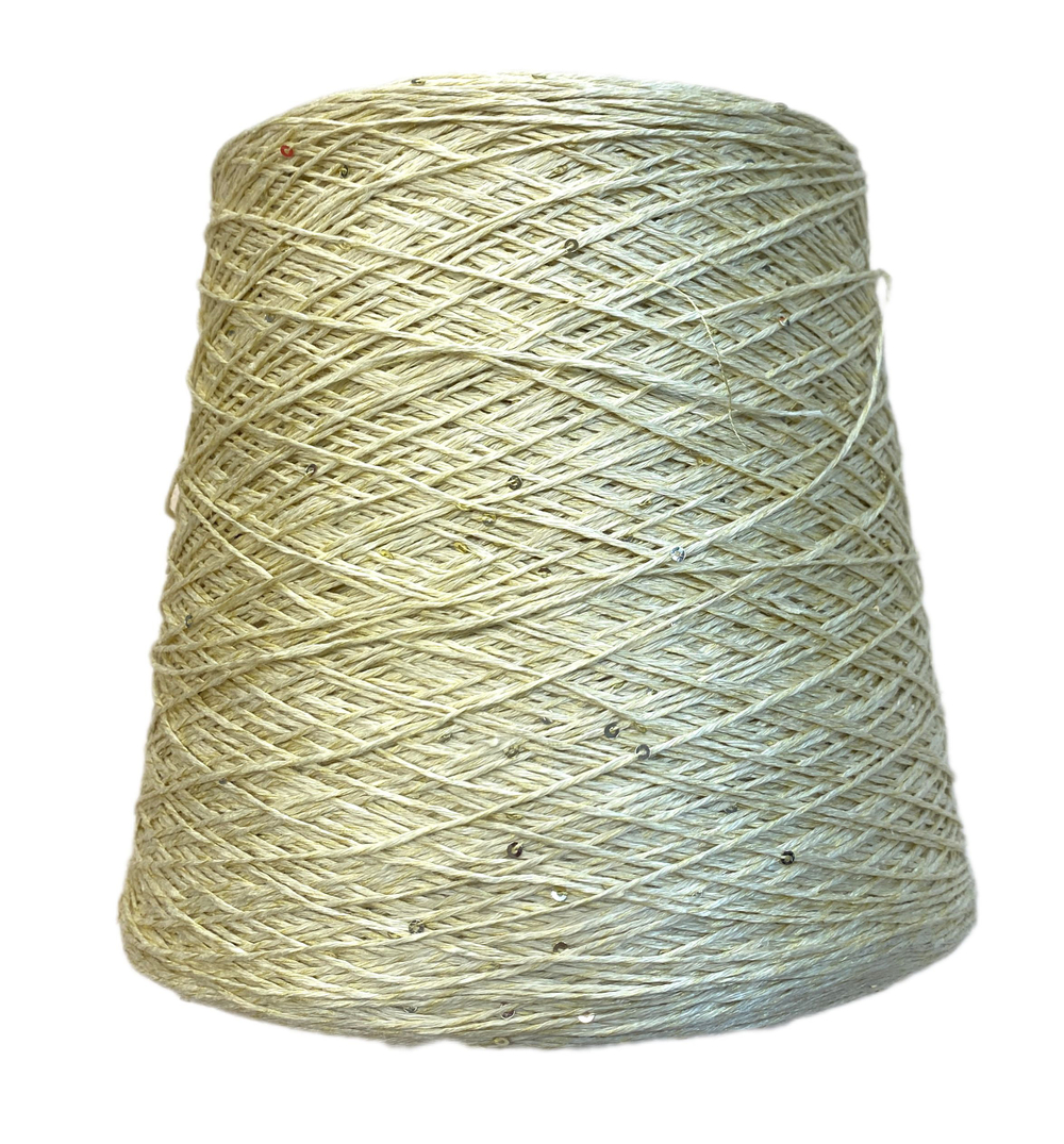 Пряжа на бобине (Италия) 72% лен 20% шелк 8% п/л 100г-320м 340г