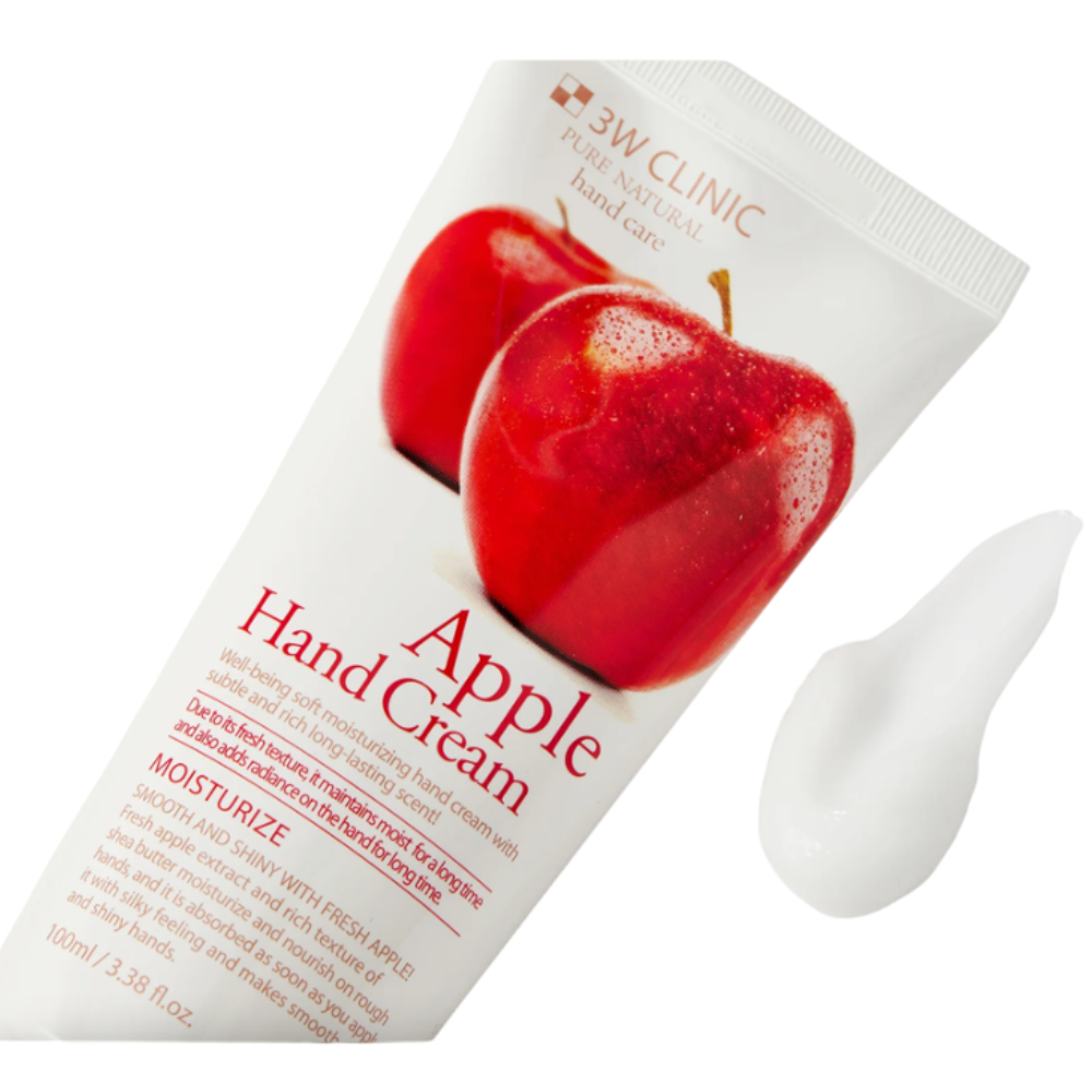 Крем для рук увлажняющий с экстрактом яблока 3W Clinic Moisturizing Apple Hand Cream 100 мл.