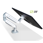 ErgoFount DFS-102C Настольное крепление для монитора диагональю до 27'' с двухколенным вылетом, газово-пружинным амортизатором и зажимом к столу типа "С". Цвет - серебристый