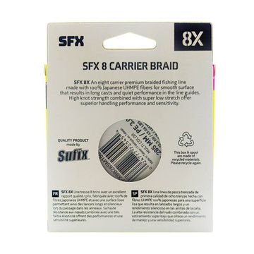Леска плетеная SFX 8X разноцветная 150 м 0.285 мм 22.3 кг PE 3