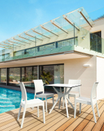 Стул пластиковый плетеный Siesta Contract Florida, белый