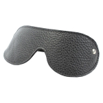 Черная кожаная маска на глаза на резинке БДСМ Арсенал 58001