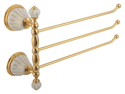 Полотенцедержатель Migliore Olivia  ML.OLV-60.654.BO.DO 35см. Белый/декор золото/зол.