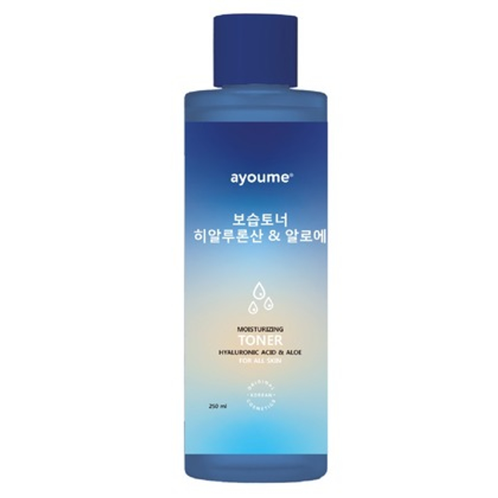 Ayoume Тонер для лица увлажняющий с алое и гиалуроновой кислотой / Moisturizing Toner Hyaluronic Acid & Aloe, 250мл