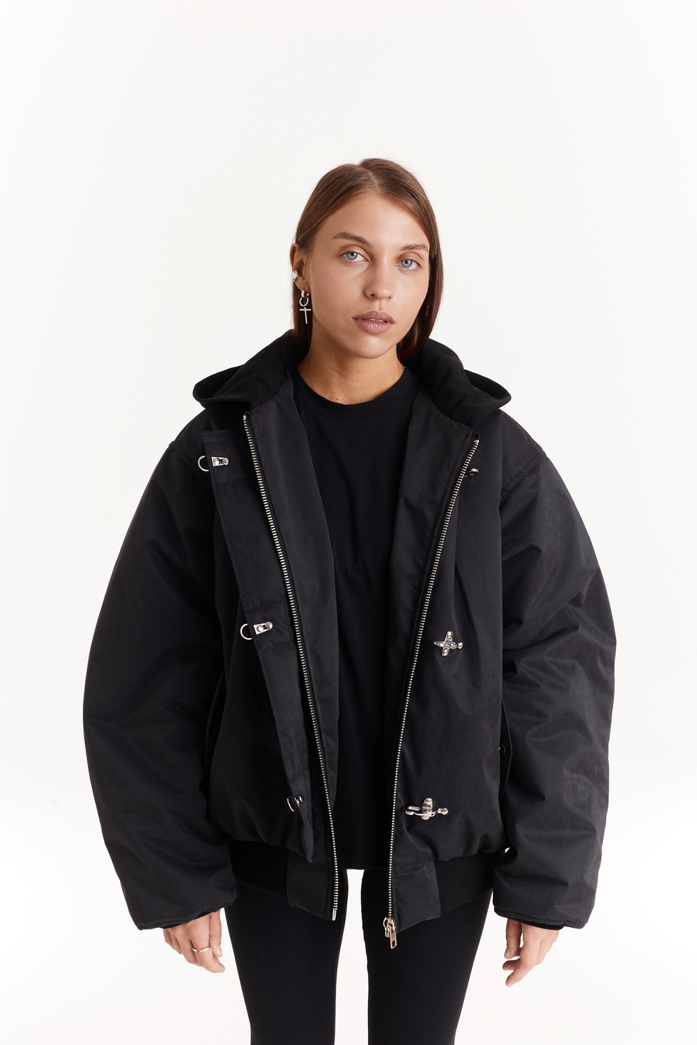 Бомбер Peach Black Carabine