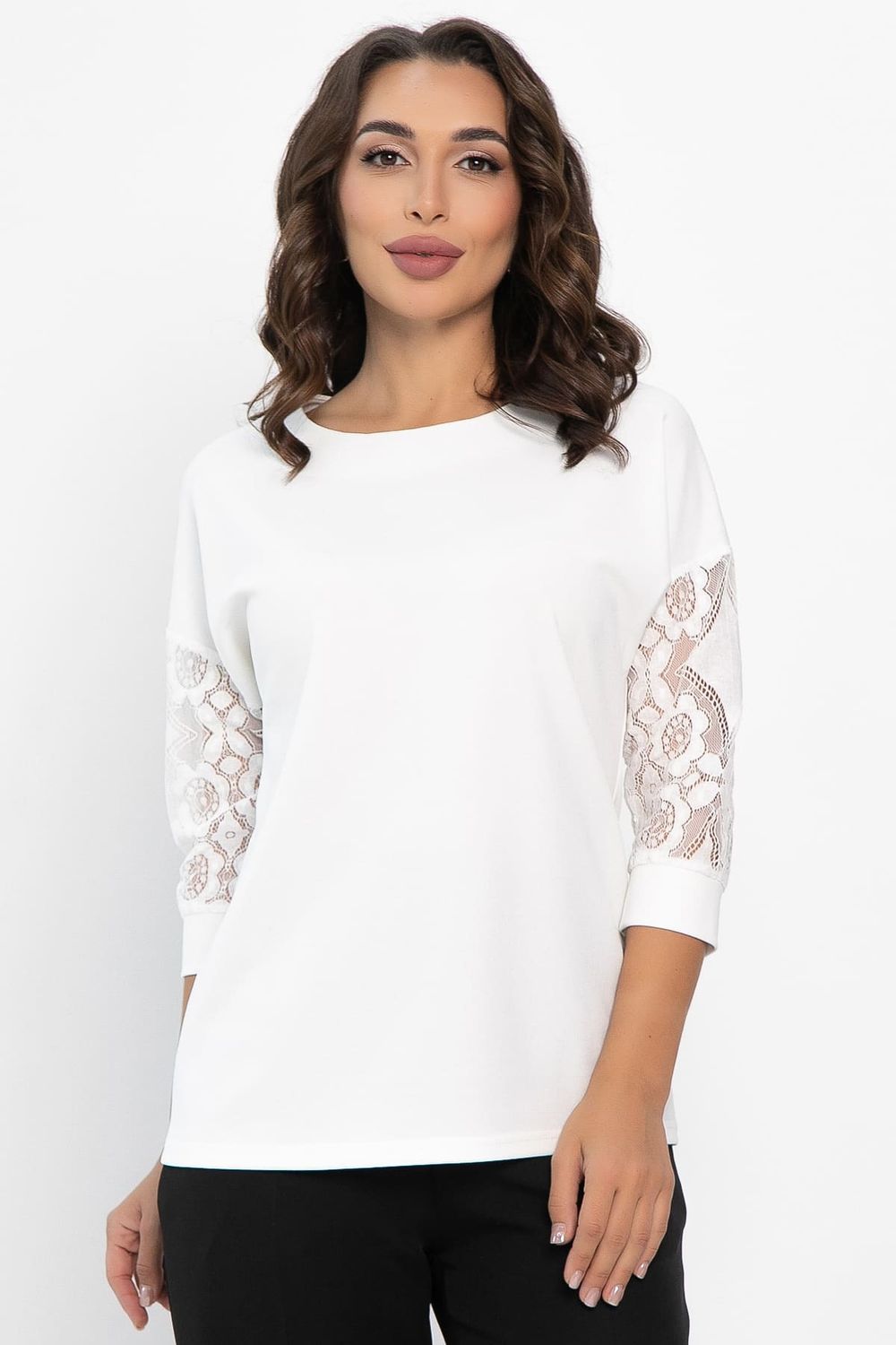 Джемпер В гармонии с собой НЬЮ (молочный) Б14117-48М LT Collection