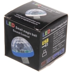 Диско-шар mini «Каледоскоп», LED (красный, зеленый, синий), переходник USB Type-C
