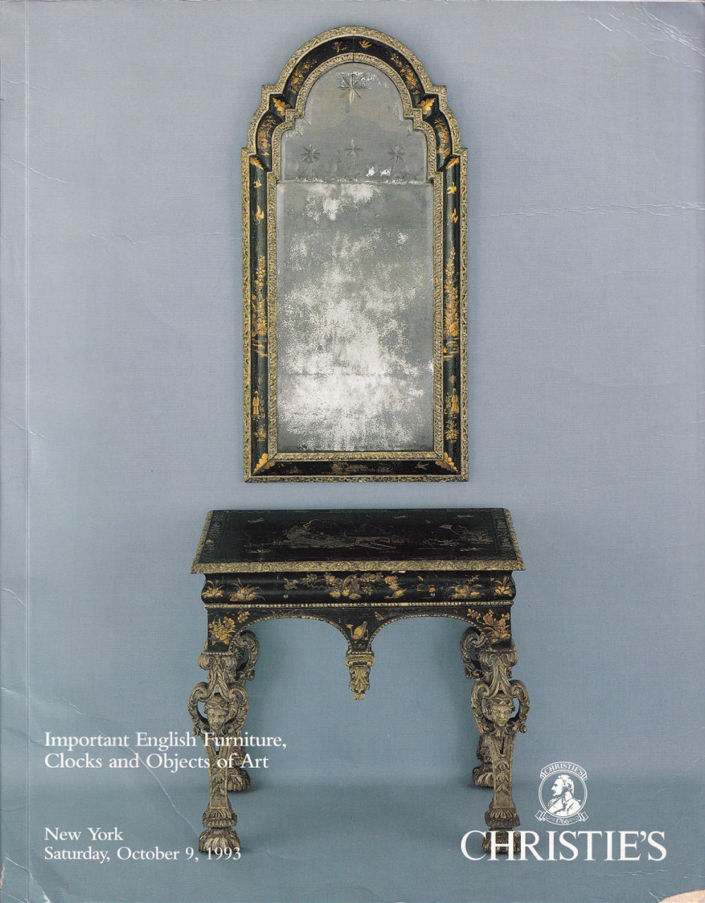 Каталог аукциона Christie's, Нью-Йорк, Английская мебель, часы и предметы декоративно-прикладного искусства от 9 октября 1993 года
