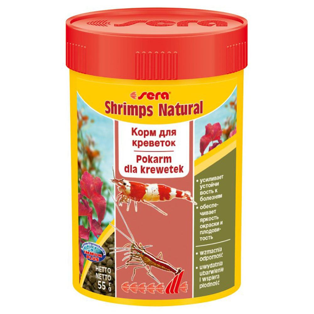 Sera Shrimps Natural 100 мл - основной корм для креветок (гранулы)