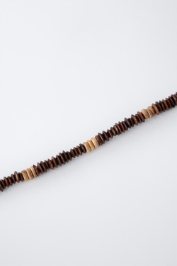 ZARA ПОДВЕСКА ИЗ ДЕРЕВЯННЫХ БУСИН, КОРИЧНЕВЫЙ