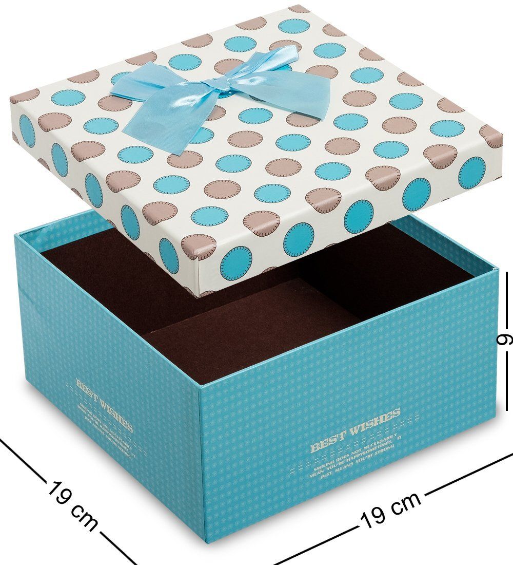 WG-24/3-B Коробка подарочная «Квадрат» цв.голубой