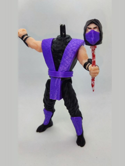 Подвижная фигурка "Рэйн" Mortal Kombat, пластик, цвет фиолетовый