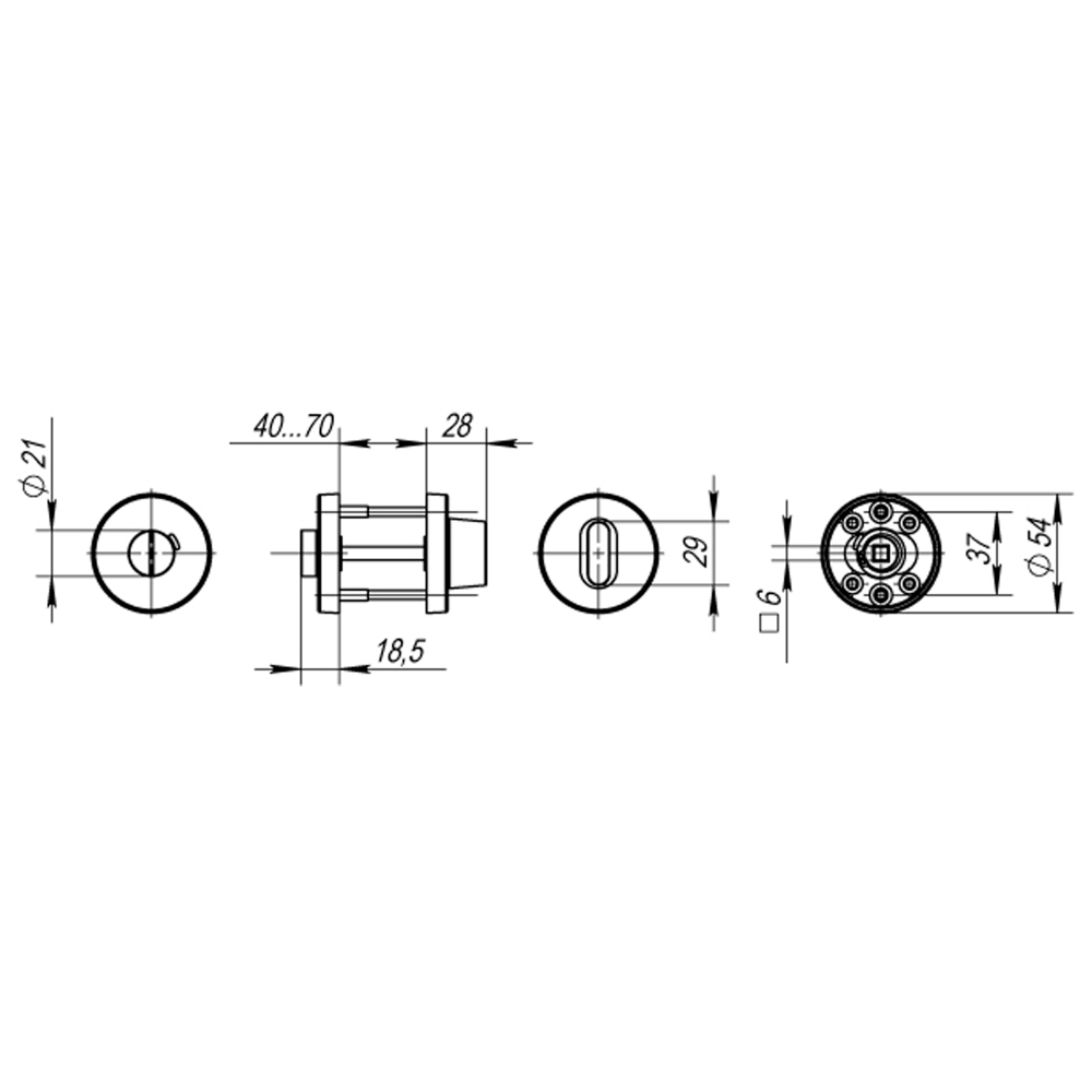 Ручка поворотная BK6.R.DSS304-02 (DSS-02-BK6) INOX 304