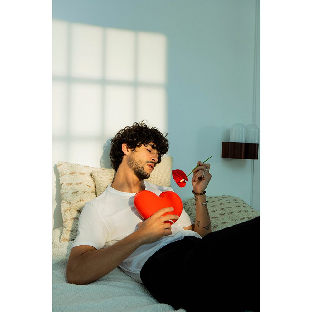 Ваза для цветов Love, 15,5 см, красная