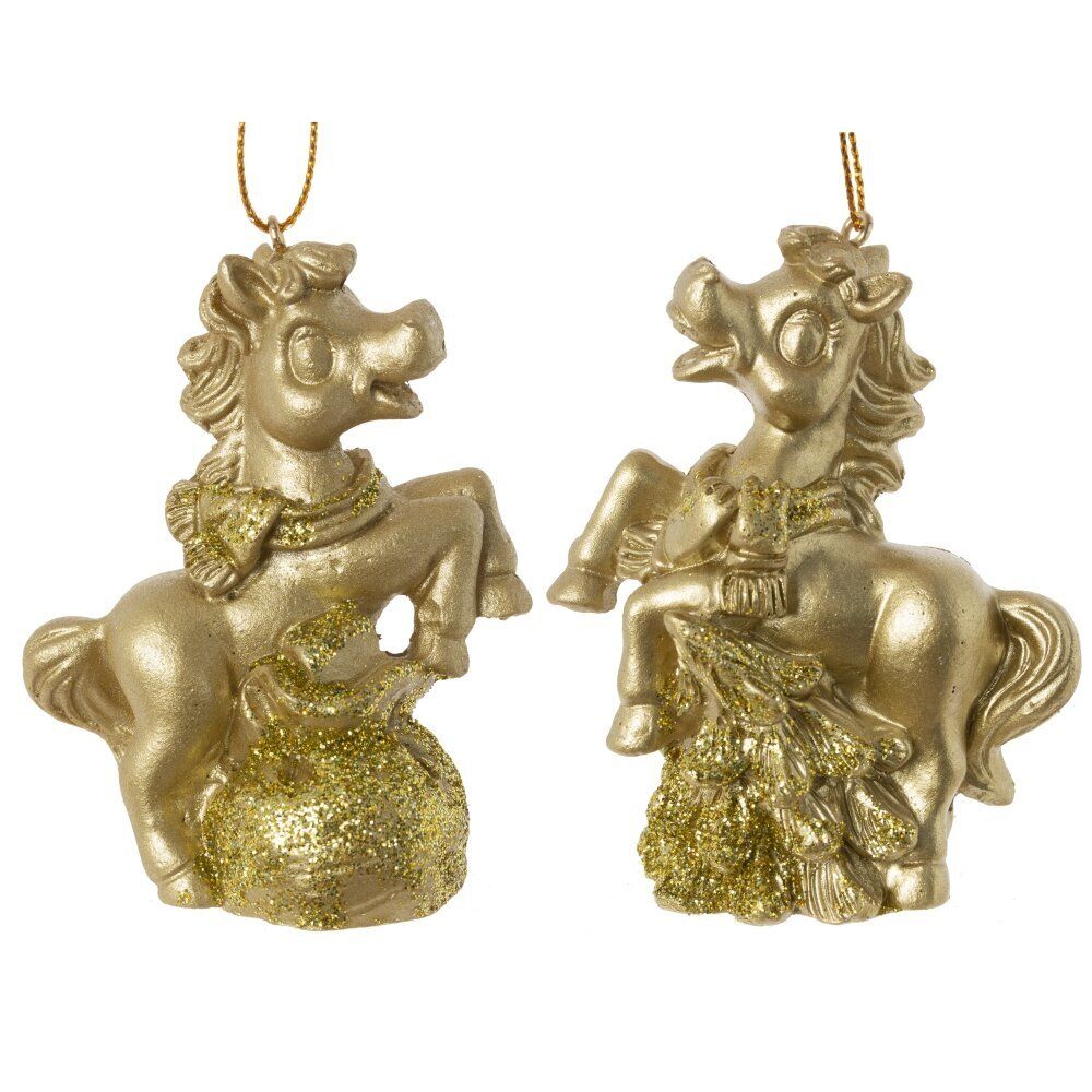 GAEM Фигурка декоративная подвесная "Лошадка", L6 W3 H7,5 см, 2в.