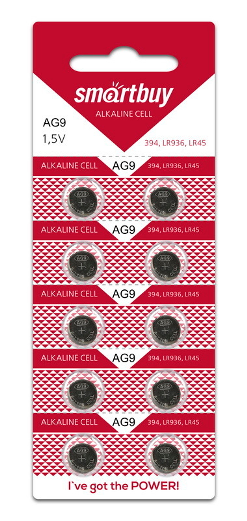 Элемент питания Smartbuy AG9 ВL/10 (комплект 10 шт)