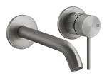 Смеситель для раковины Gessi316, настенный, со средним изливом, без донного клапана, внешние части, цвет Steel Brushed