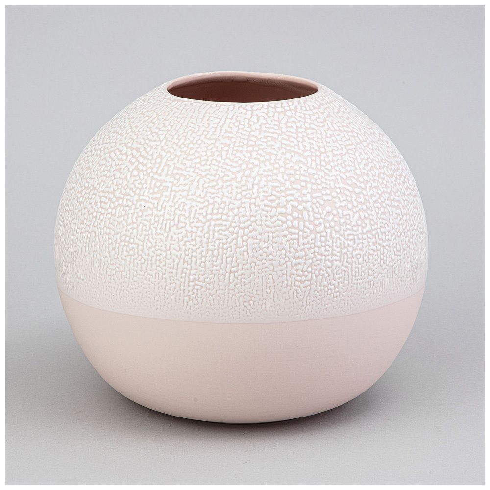 ВАЗА КОЛЛЕКЦИЯ "ЖЕМЧУЖИНА" 18*18*16СМ ЦВЕТ: ПУДРОВЫЙ