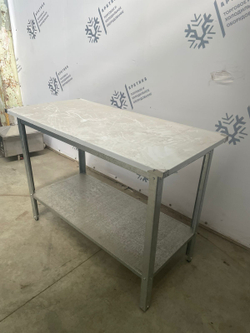 Стол из нержавеющей стали 1200х700х860 (основание оцинкованная сталь, уголок)