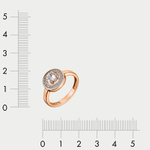Кольцо женское из красного золота 585 пробы с фианитами (арт. К-2735)
