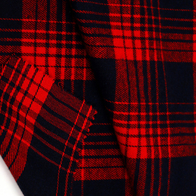 Ткань рубашечная фланель 150 г/м² 80% полиэстер, 20% хлопок шир.150 см  цв.03 красный