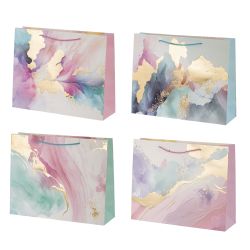 GAEM Пакет подарочный L (бумага 210г/м2, блок микс 12шт), L38,5 W11 H30 см, 4в.