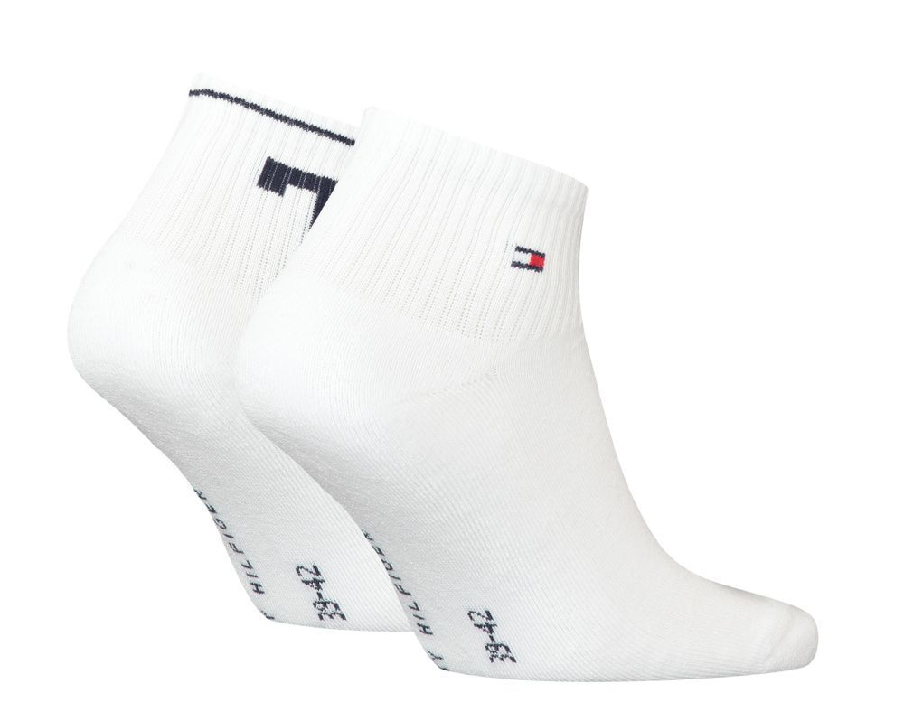 Теннисные носки Tommy Hilfiger Quarter Sport Patch 2P - white