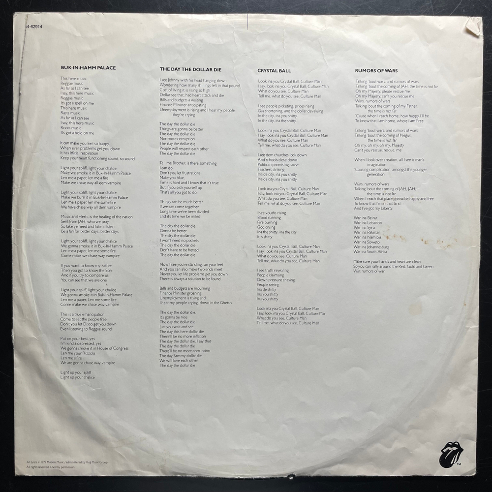Peter Tosh ‎– Mystic Man (Скандинавия 1979г.)